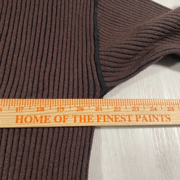 Varley Women Medium Carmen Zip Through Rib Knit Pullover Sweater Cardigan Brown - Picture 11 of 12